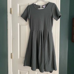 Gray Lularoe Amelia dress.